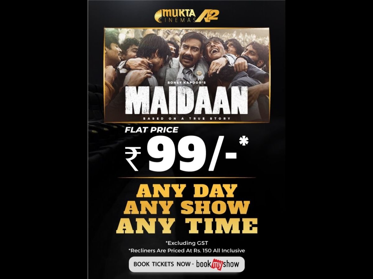 Mukta A2 Cinemas celebrates the spirit of India with ‘exclusive pricing’ for “Maidaan”