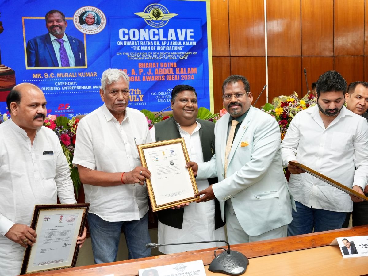 Multi-Industry Magnate Dr. S.C. Muralikumar Honoured with Global Business Entrepreneur Award at the Dr. APJ Abdul Kalam Award 2024